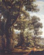 Claude Lorrain Landscape with a goatherd and goats oil painting reproduction